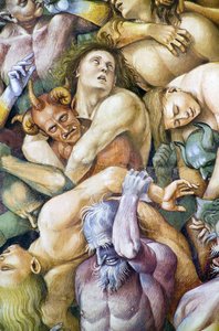 Damned in hell, fra Last Judgment fresco cycle av Luca Signorelli