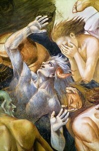 Damned in hell, fra Last Judgment fresco cycle av Luca Signorelli