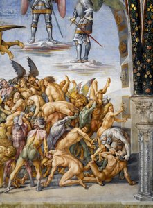 Damned in hell, fra Last Judgment fresco cycle