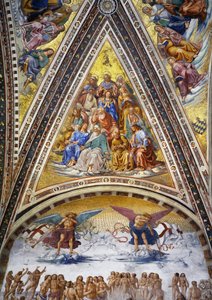 Martyrer, patriarker, kirkedoktorer og jomfruer av Luca Signorelli