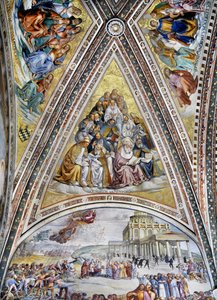 Martyrer, patriarker, kirkedoktorer og jomfruer av Luca Signorelli