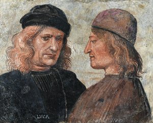 Selvportrett med Niccolò av Angelo Franchi, ca. 1504. av Luca Signorelli