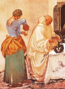 Historier om St. Benedict av Luca Signorelli (ca. 1445-1523), freskomaleri, St. Benedikts kloster, Monte Oliveto Maggiore-klosteret av Luca Signorelli