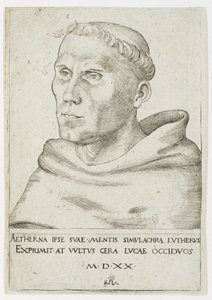 Martin Luther, byste i trekvartssyn av Lucas Cranach the Elder