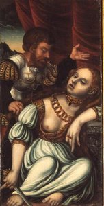 Tarquin og Lucretia av Lucas (studio of) Cranach