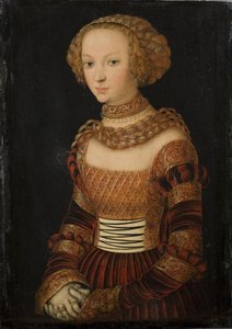 Portrett av en ung kvinne. Prinsesse Emily av Sachsen?