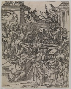 St. Bartholomews martyrium av Lucas Cranach d.Æ.
