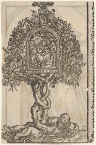 Et gyldent relikvieskrin med Jesses tre, fra den store serien av Wittenberg-relikvier, 1509. av Lucas Cranach the Elder
