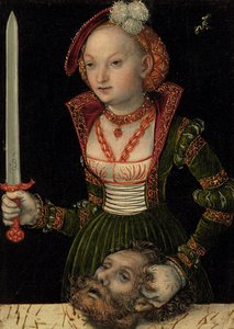 Judith med Holofernes#39; hode av Lucas Cranach the Elder