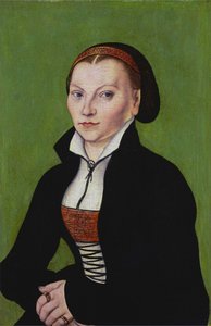 Katharina av Bora, halvkropp, vendt mot venstre av Lucas Cranach the Elder