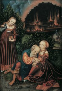 Lot og døtrene hans av Lucas Cranach the Elder