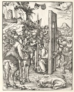 St. Mattias martyrium. av Lucas Cranach the Elder