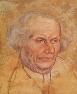 Portrett av Hans Luther (1459-1530), far til Martin Luther (blyant og wc på papir)