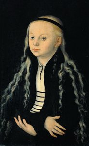 Portrett av en ung jente (antagelig et portrett av Magdalena Luther) av Lucas Cranach the Elder