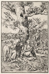 Hvil på flukten til Egypt, 1509. av Lucas Cranach the Elder