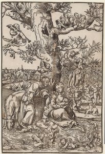 Hvil på flukt av Lucas Cranach the Elder