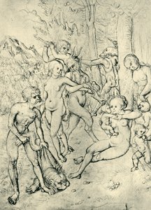 Satyrer og nymfer, 1520-1530, 1943. av Lucas Cranach the Elder