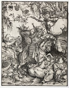 St. George Slaying the Dragon, 1500-tallet. av Lucas Cranach the Elder