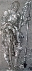 St George, c1504-1553 av Lucas Cranach the Elder