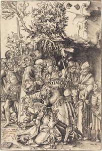 Sankt Barbaras martyrium av Lucas Cranach the Elder