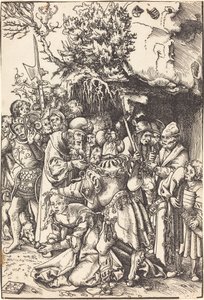 Sankt Barbaras martyrium av Lucas Cranach the Elder