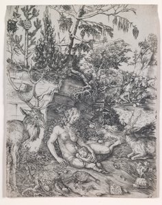Sankt Johannes Chrysostomos bot av Lucas Cranach the Elder