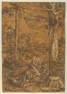 The Penitence of St. Hierome, 1509. av Lucas Cranach the Elder