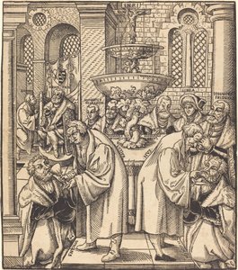 Reformatorene Luther og Hus gir nattverd til fyrstene av huset i Sachsen av Lucas Cranach the Elder