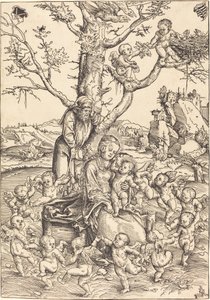 Resten på flukten til Egypt av Lucas Cranach the Elder