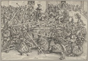 Den tredje turneringen, 1509. av Lucas Cranach the Elder