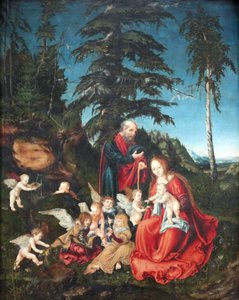 Resten på flyturen til egypt av Lucas Cranach the Elder