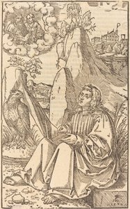 Saint John i et landskap av Lucas Cranach the Younger