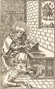 Sankt Lukas av Lucas Cranach the Younger