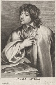 Jan Lievens av Lucas Emil Vorsterman after Sir Anthony van Dyck