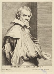 Orazio Gentileschi av Lucas Emil Vorsterman after Sir Anthony van Dyck
