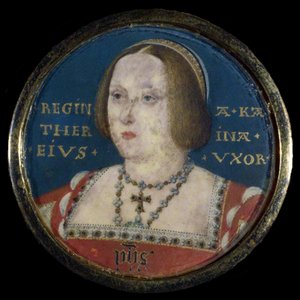 Portrett av dronning Katarina av Aragon 1485-1536, ca. 1525