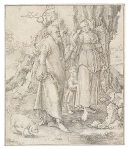 Avvisningen av Hagar, 1516. av Lucas Leyden van