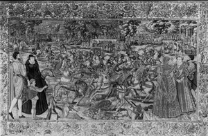 The Tournament, Brussels Workshop, ca. 1582-85 (teppe) se 173760 for detaljer)