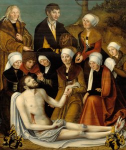 Klagesangen, ca. 1520-50 av Lucas studio of Cranach