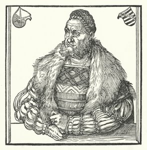 Frederick III, kurfyrst av Sachsen (gravering) av Lucas the Elder (after) Cranach