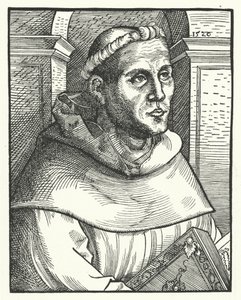 Martin Luther som en augustinermunk (gravering)
