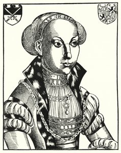Sybille of Cleves, konsort av John Frederick I, kurfyrst av Sachsen (gravering)