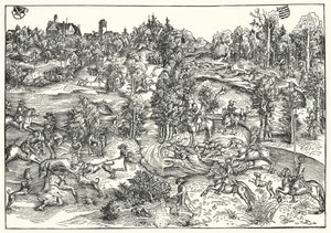 The Stag Hunt (gravering)