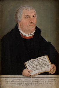 Portrett av Martin Luther (1483–1586) (olje på panel)