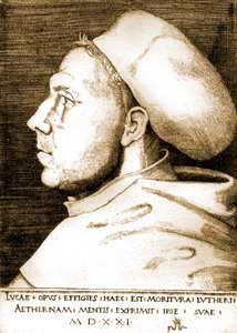 Martin Luther som munk av Lucas the Elder Cranach