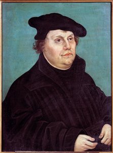 Portrett av Martin Luther (1483-1546) tysk religiøs reformator. Maleri av Lucas Cranach den gamle (eller den gamle av Lucas the Elder Cranach