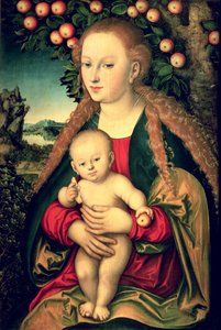 Jomfru og barn under et epletre av Lucas the Elder Cranach