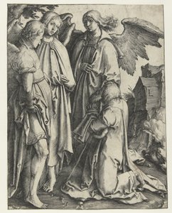 Abraham og de tre englene av Lucas van Leyden