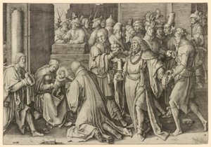 Tilbedelse av magiene av Lucas van Leyden