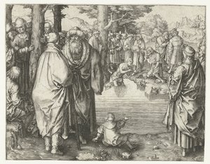 Kristi dåp i Jordan av Lucas van Leyden